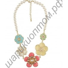 Винтажное ожерелье Elegant Colorful Pearl Flower